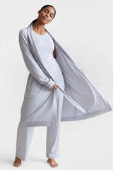 Collagen Lounge Robe - Pearl Grey - Buki - Flyclothing LLC