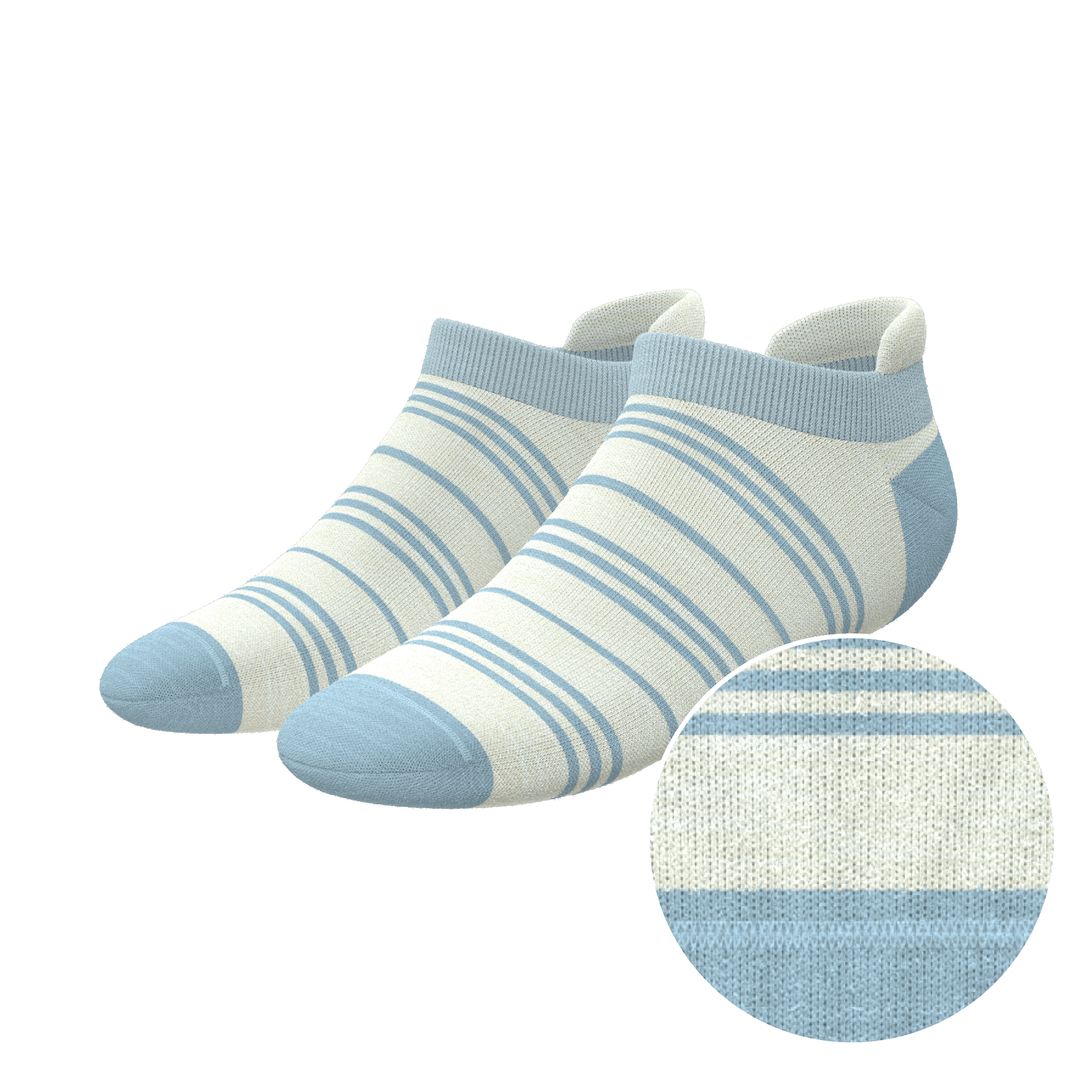 The College Ruled | Stripe Heel Hammock™ Ankle Socks - Shinesty