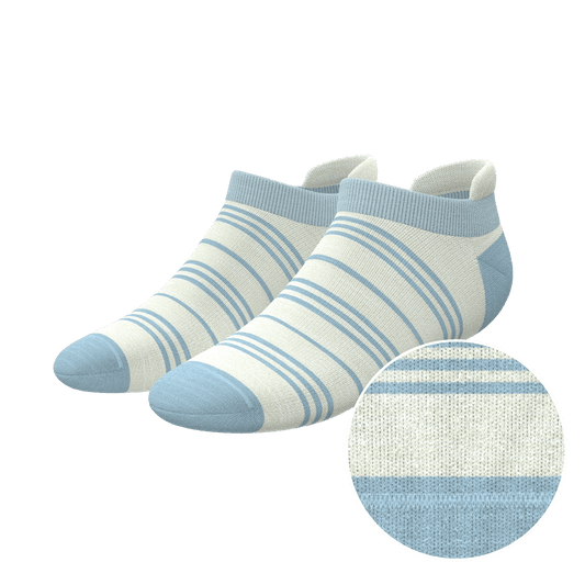 The College Ruled | Stripe Heel Hammock™ Ankle Socks - Shinesty