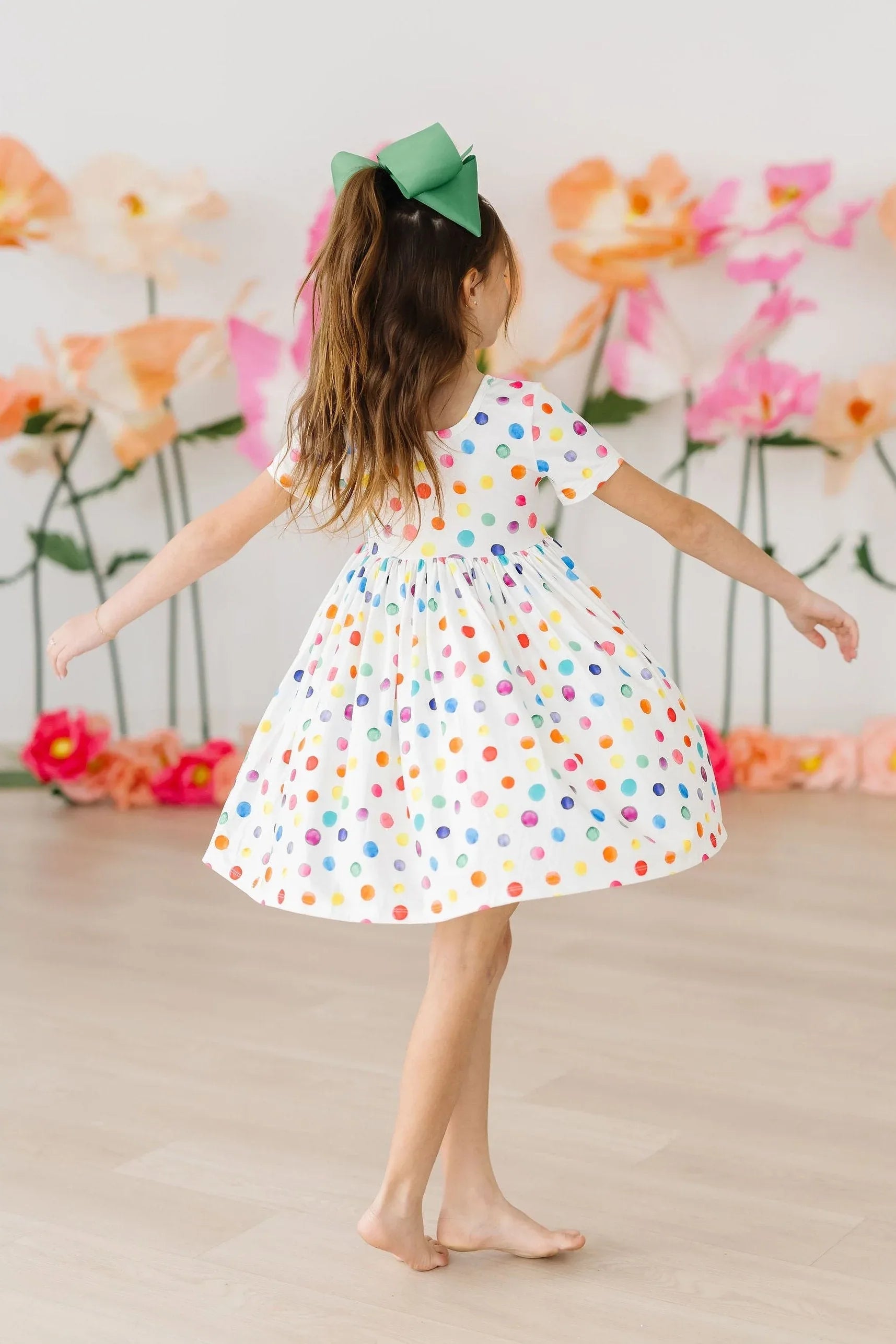 Colorful Dots S/S Pocket Twirl Dress - Mila & Rose ® - Flyclothing LLC