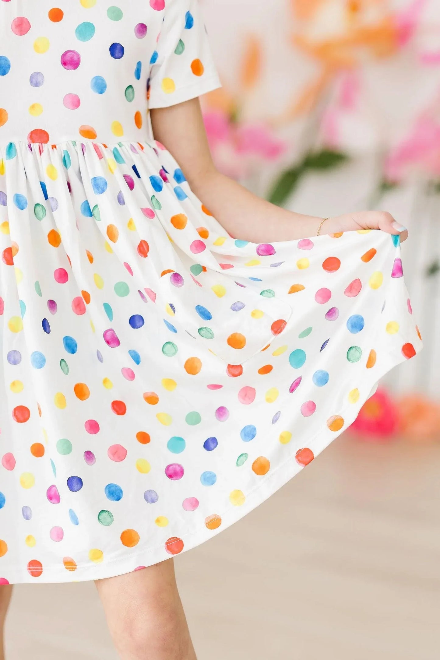 Colorful Dots S/S Pocket Twirl Dress - Mila & Rose ® - Flyclothing LLC