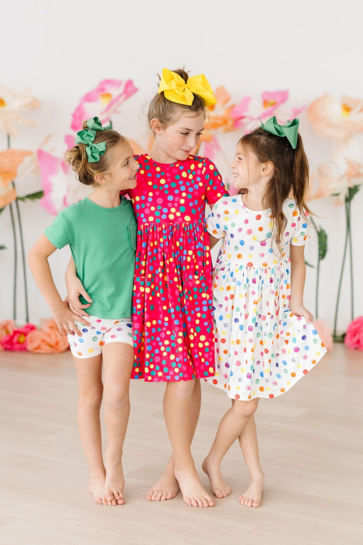 Colorful Dots Twirl Shorts - Mila & Rose ® - Flyclothing LLC