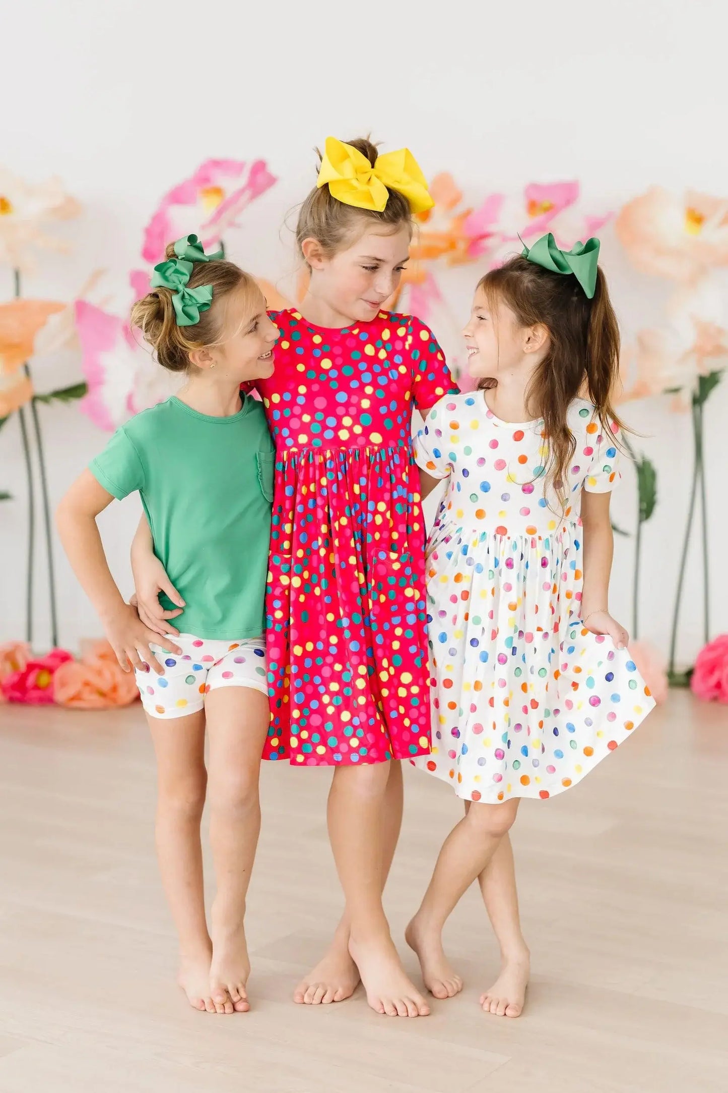 Colorful Dots Twirl Shorts - Mila & Rose ® - Flyclothing LLC