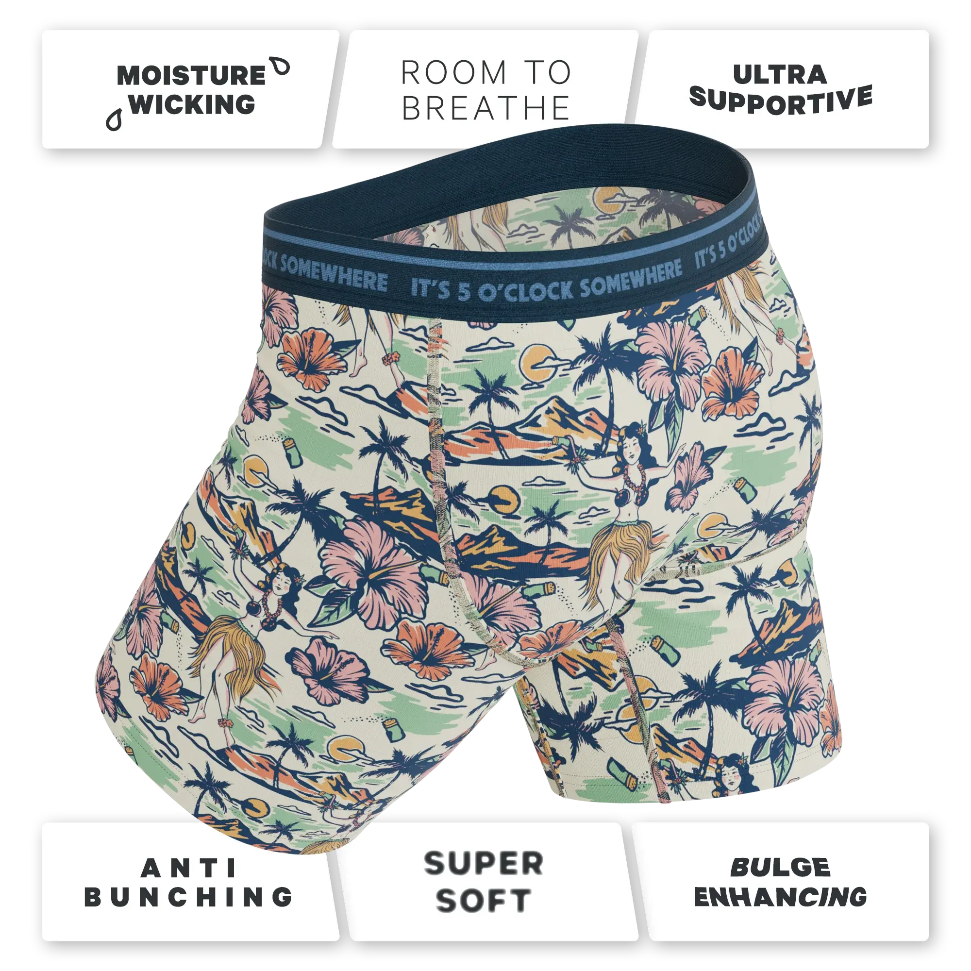 The Come Monday | Shinesty x Margaritaville® Long Leg Ball Hammock® Pouch Underwear With Fly - Shinesty - Flyclothing LLC