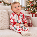 Christmas Tree Baby Romper – Soft Cotton Holiday Outfit - Tesa Babe - Flyclothing LLC