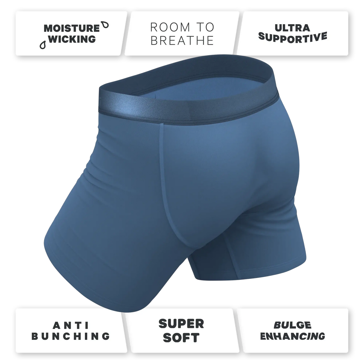 The Cool Cobalt | Slate Blue Ball Hammock® Pouch Underwear - Shinesty - Flyclothing LLC