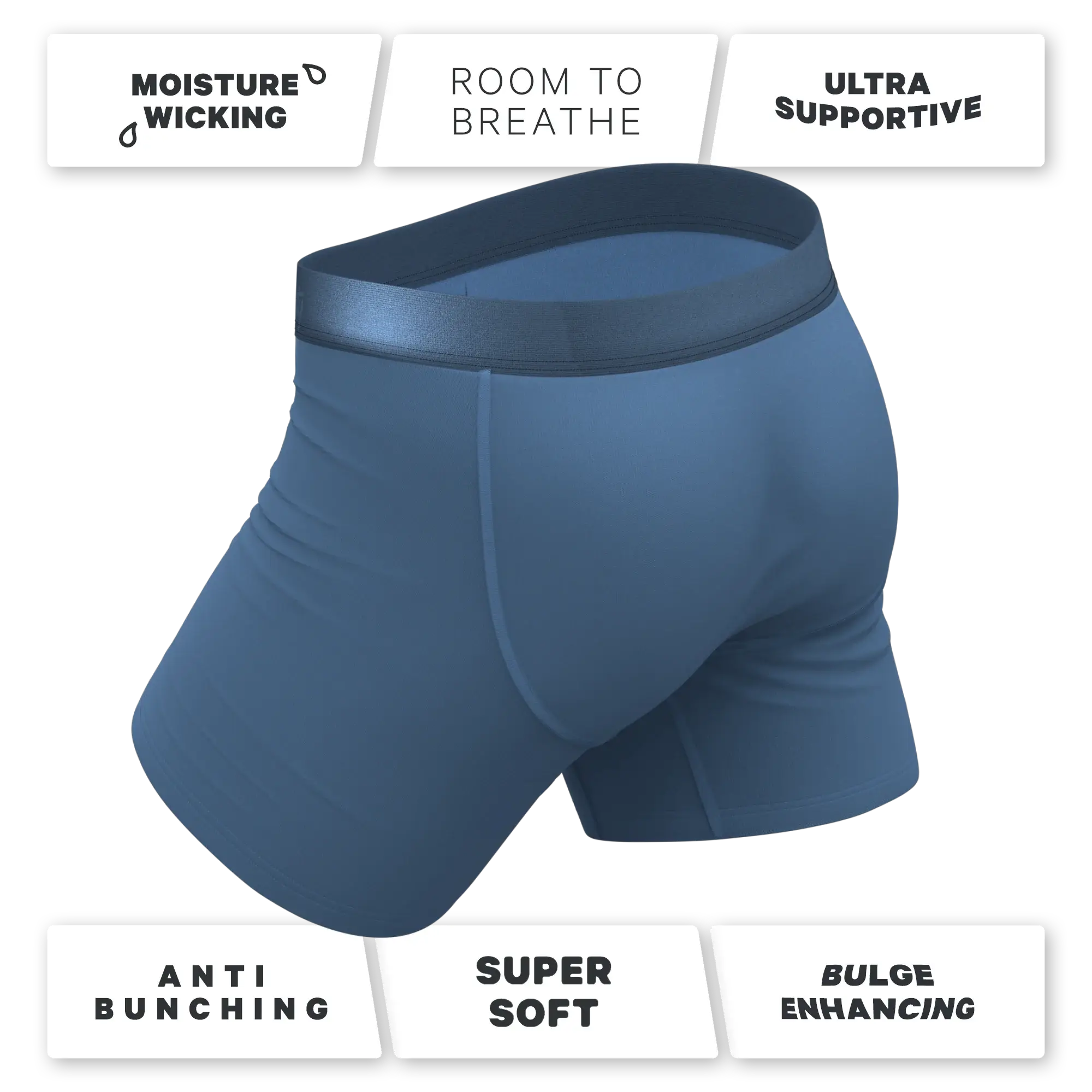 The Cool Cobalt | Slate Blue Ball Hammock® Pouch Underwear - Shinesty - Flyclothing LLC