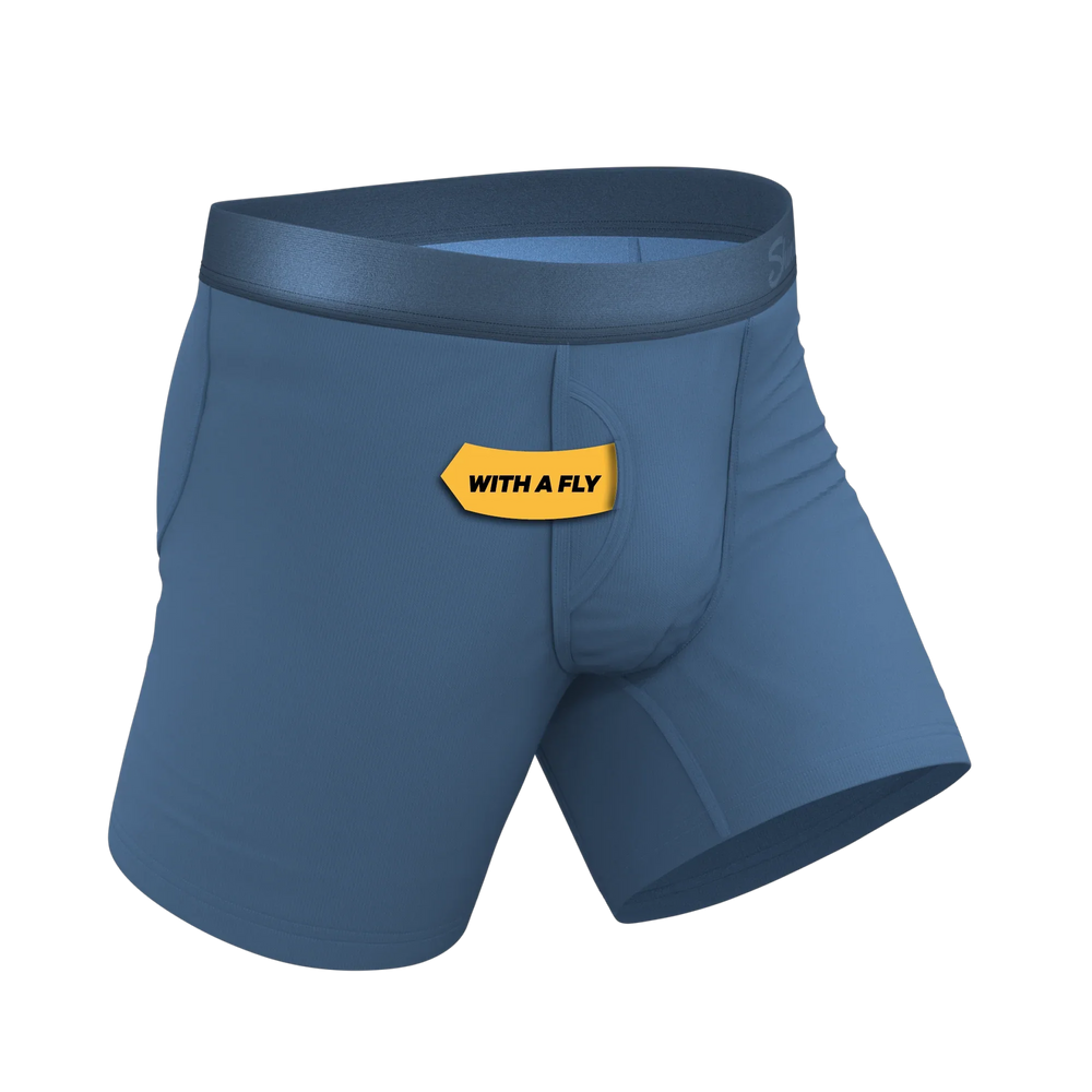 The Cool Cobalt | Slate Blue Ball Hammock® Pouch Underwear With Fly - Shinesty - Flyclothing LLC