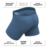 The Cool Cobalt | Slate Blue Ball Hammock® Pouch Underwear With Fly - Shinesty - Flyclothing LLC