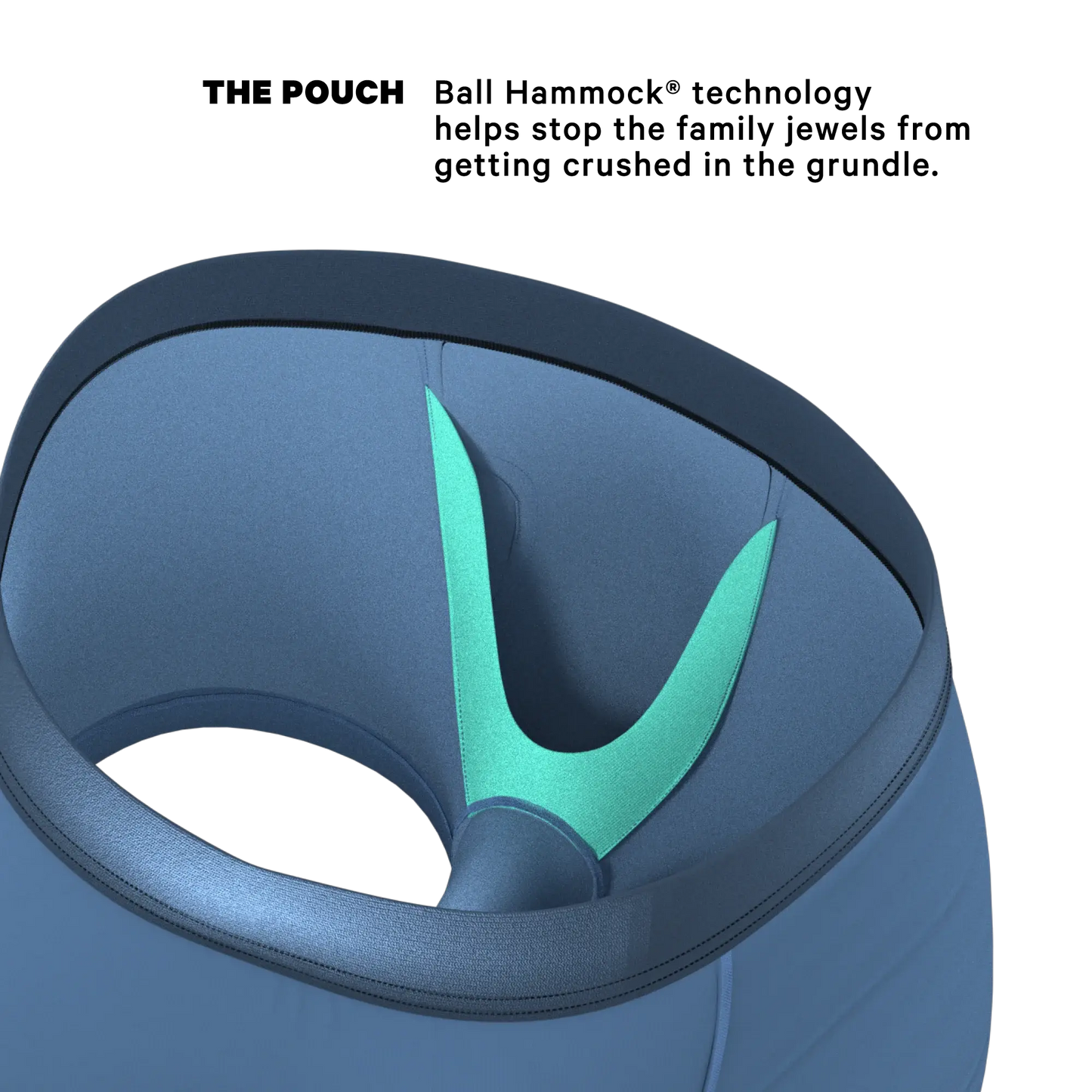 The Cool Cobalt | Slate Blue Ball Hammock® Pouch Trunks Underwear - Shinesty - Flyclothing LLC
