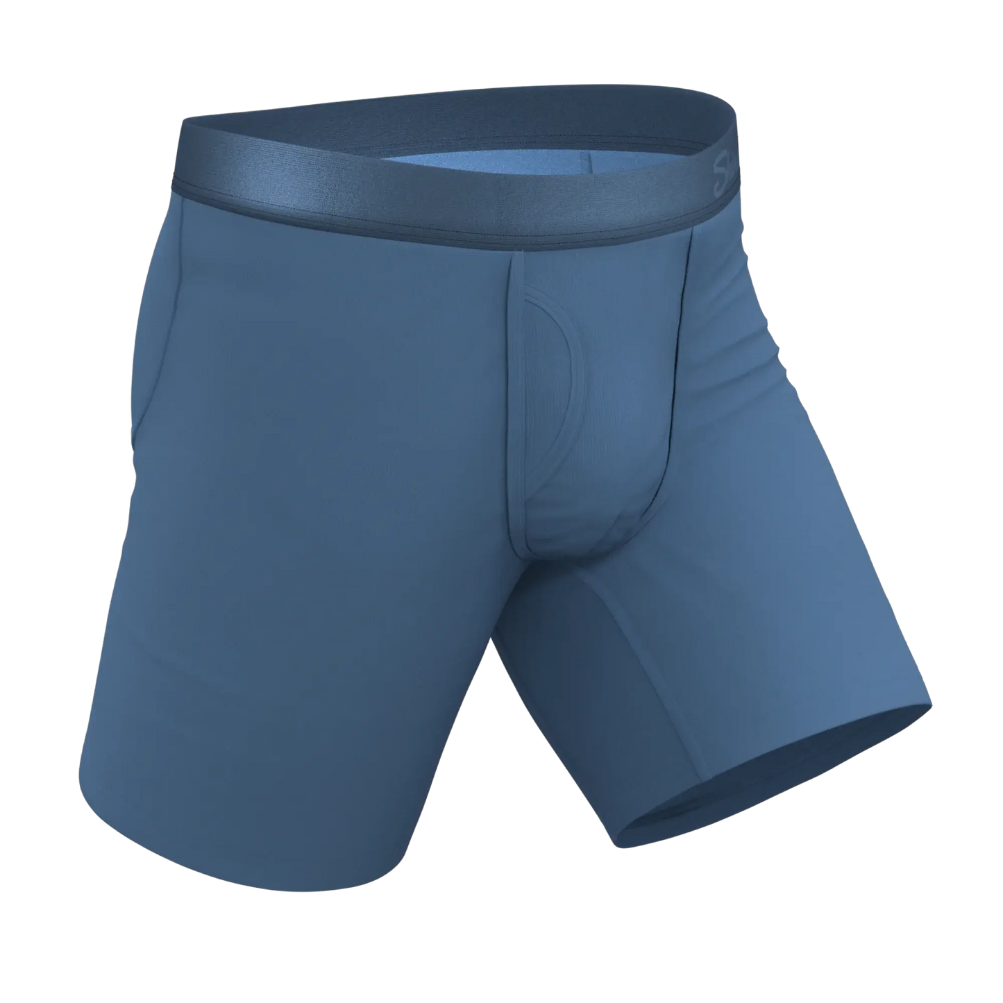 The Cool Cobalt | Slate Blue Long Leg Ball Hammock® Pouch Underwear With Fly - Shinesty - Flyclothing LLC