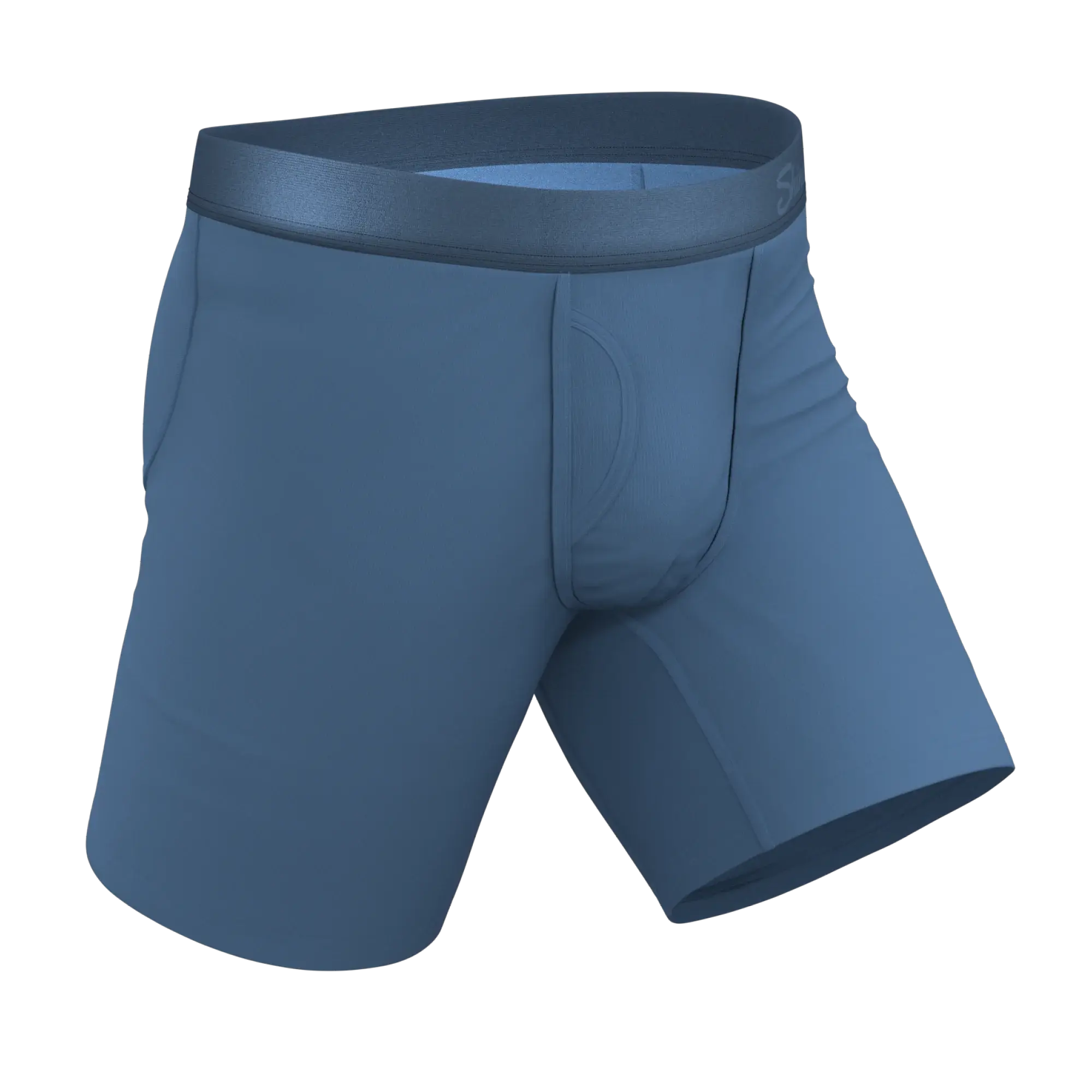 The Cool Cobalt | Slate Blue Long Leg Ball Hammock® Pouch Underwear With Fly - Shinesty - Flyclothing LLC