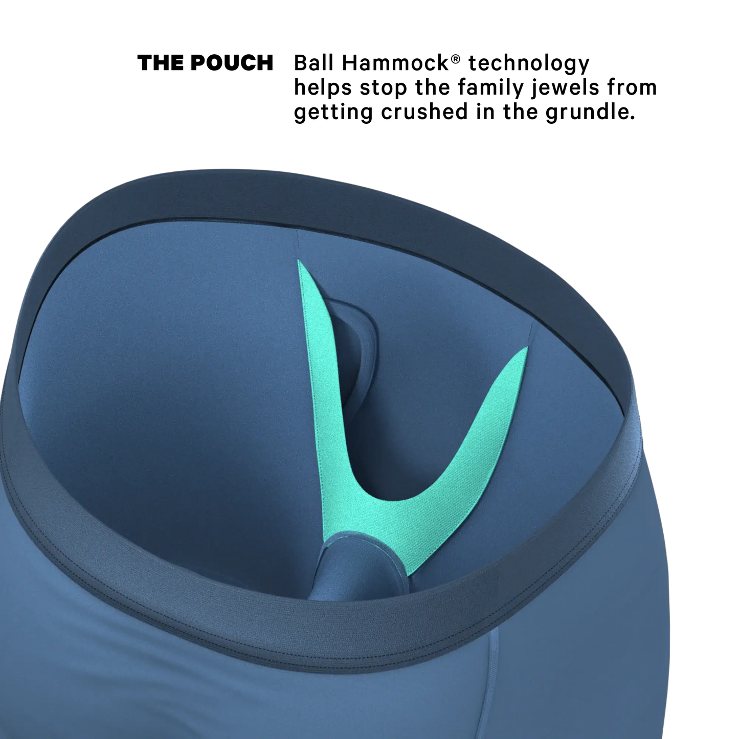 The Cool Cobalt | Slate Blue Long Leg Ball Hammock® Pouch Underwear With Fly - Shinesty - Flyclothing LLC