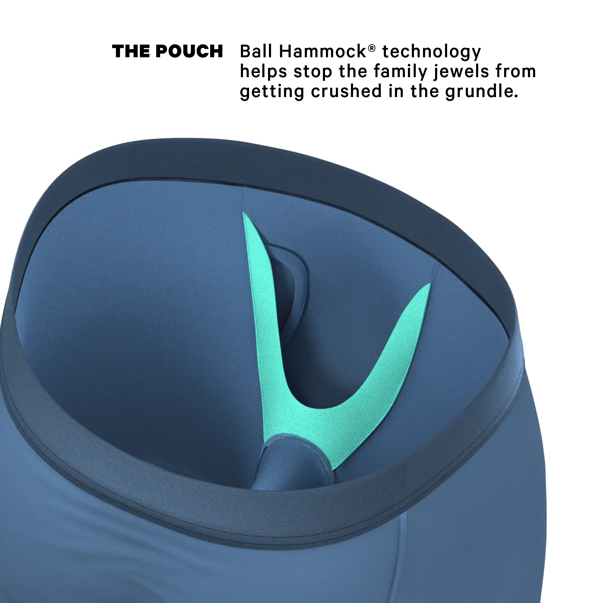The Cool Cobalt | Slate Blue Long Leg Ball Hammock® Pouch Underwear With Fly - Shinesty - Flyclothing LLC
