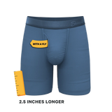 The Cool Cobalt | Slate Blue Long Leg Ball Hammock® Pouch Underwear With Fly - Shinesty - Flyclothing LLC