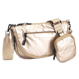 Glossy Puffer Half Moon Crossbody Bag - Madeline Love - Flyclothing LLC