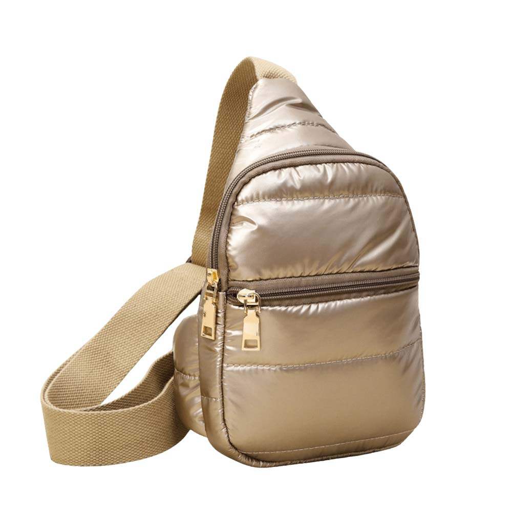 Solid Puffer Mini Sling Bag - Madeline Love - Flyclothing LLC
