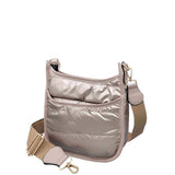 Solid Quilted Shiny Puffer Mini Crossbody Bag - Madeline Love - Flyclothing LLC