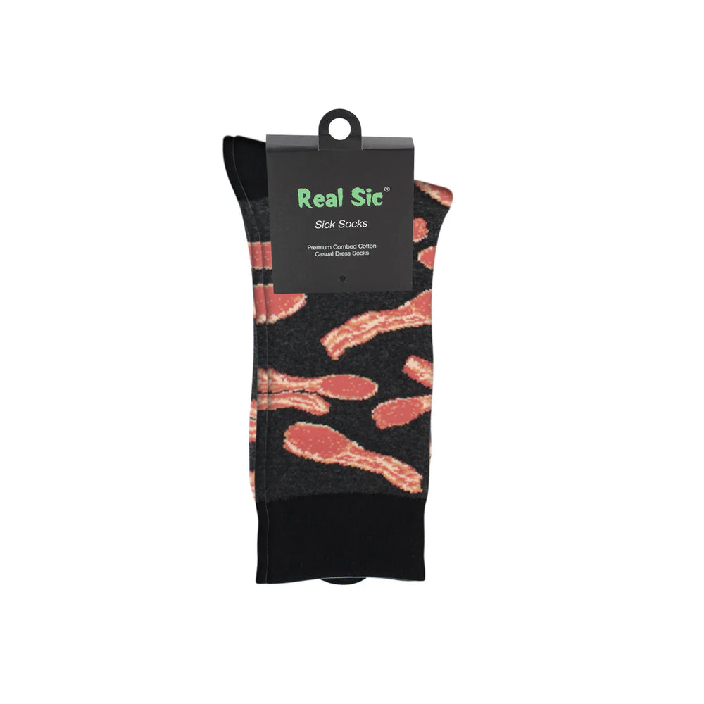 Bacon Socks - Comfy Cotton for Men & Women - Real Sic - Flyclothing LLC
