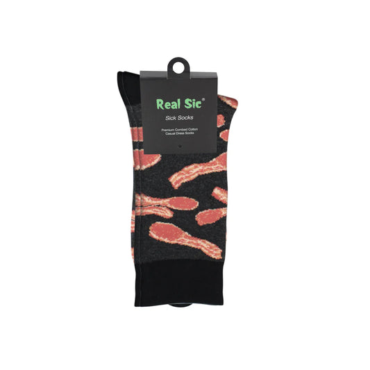 Bacon Socks - Comfy Cotton for Men & Women - Real Sic - Flyclothing LLC