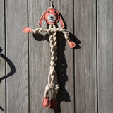 Bitsy Bunny Natural Rope Knottie® Dog Toy, Large (9mm rope diameter) - HuggleHounds - Flyclothing LLC