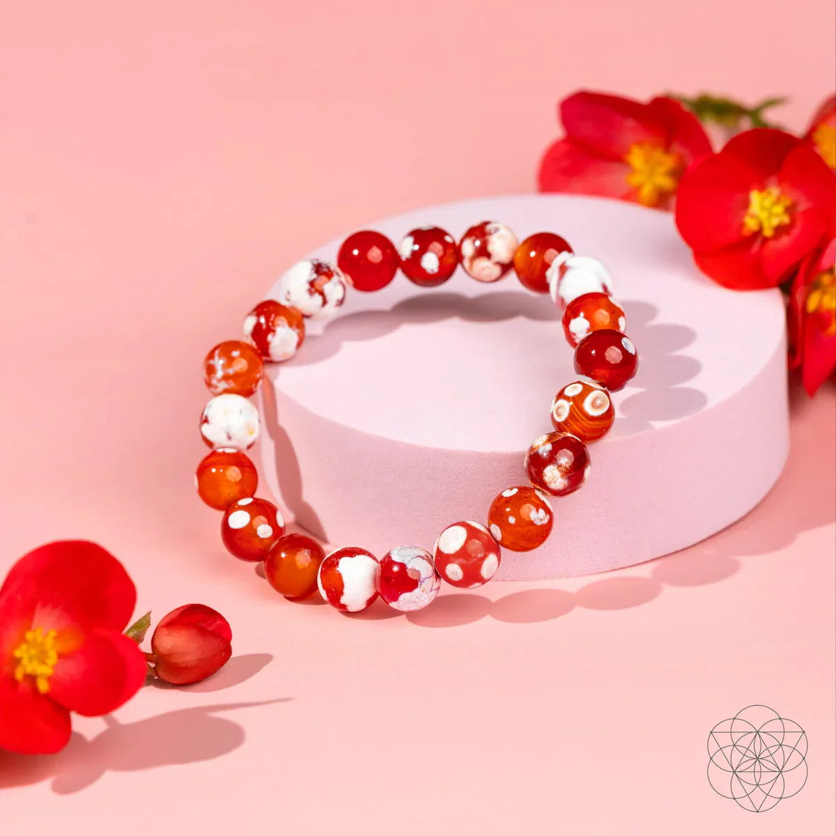 Feminine Force – Carnelian Orca Agate Bracelet - Conscious Items - Flyclothing LLC