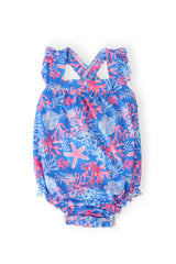 Coral Cove Ruffle Cross Back Romper - Mila & Rose ® - Flyclothing LLC