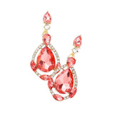 Crystal Rhinestone Teardrop Evening Earrings - Madeline Love - Flyclothing LLC