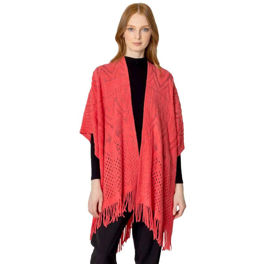 Cut Out Detailed Ruana - Madeline Love - Flyclothing LLC