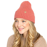 Solid Ribbed Cuff Beanie Hat - Madeline Love - Flyclothing LLC