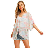 Trendy Tie Dye Cover Up Kimono Poncho - Madeline Love - Flyclothing LLC
