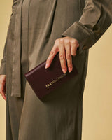 Costanza (eggplant) - Italian calf leather women’s wallet - Leather Gloves Online - Flyclothing LLC