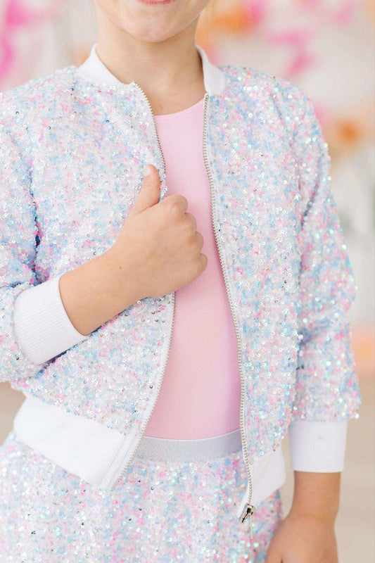 Cotton Candy Sequin Jacket - Mila & Rose ® - Flyclothing LLC