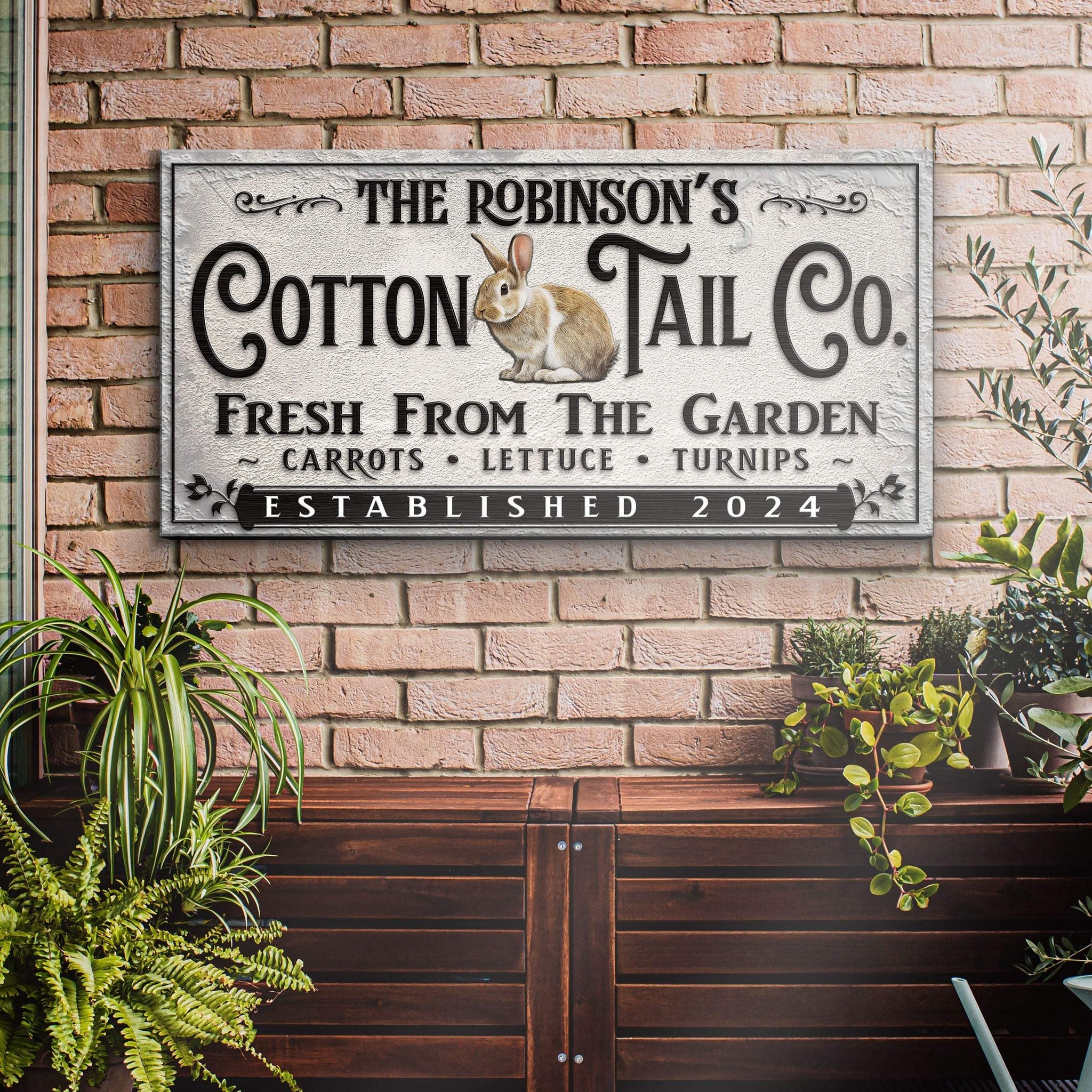 Vintage Cottontail Co Easter Sign - Tailored Canvases - Flyclothing LLC