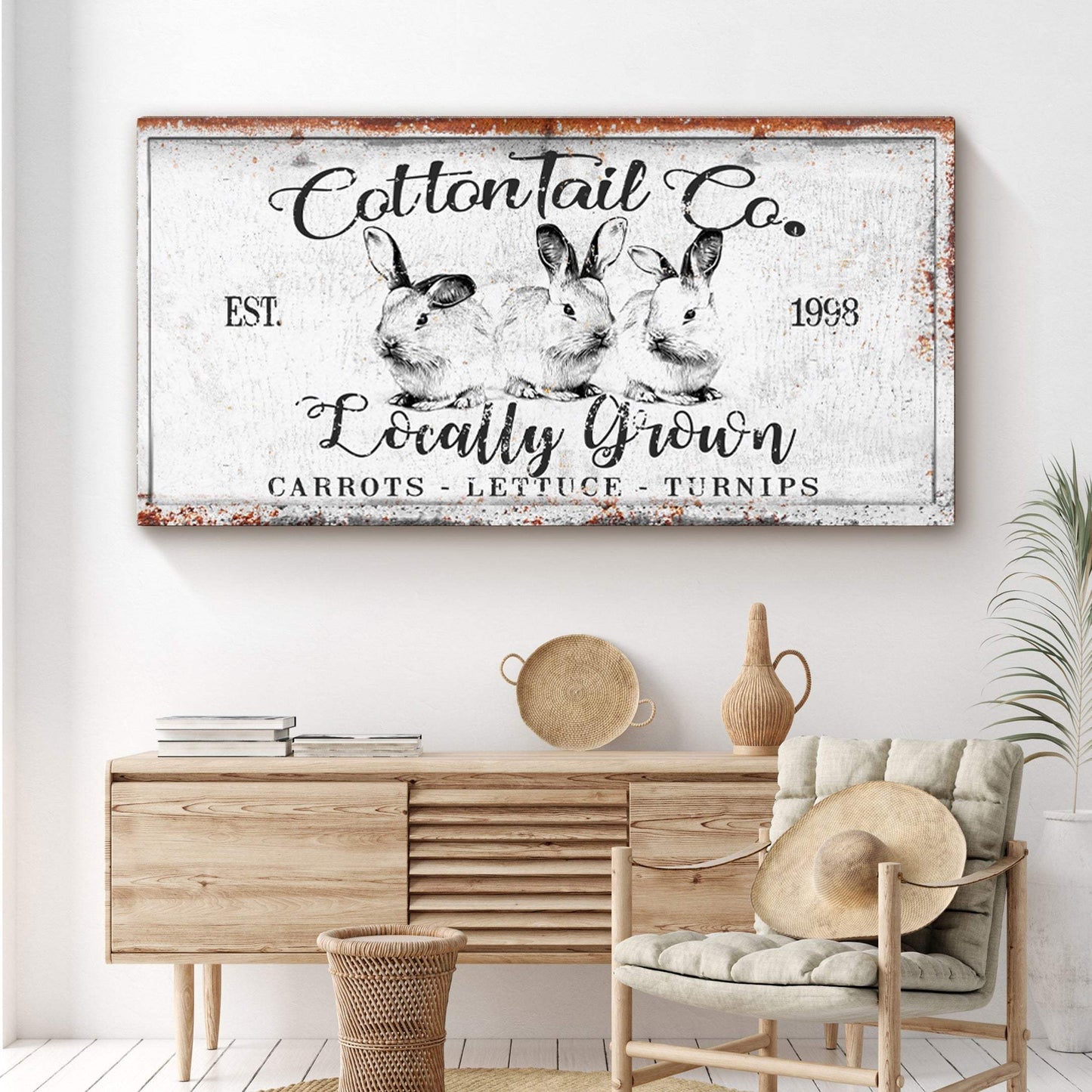 Vintage Cottontail Co Easter Sign III - Tailored Canvases - Flyclothing LLC