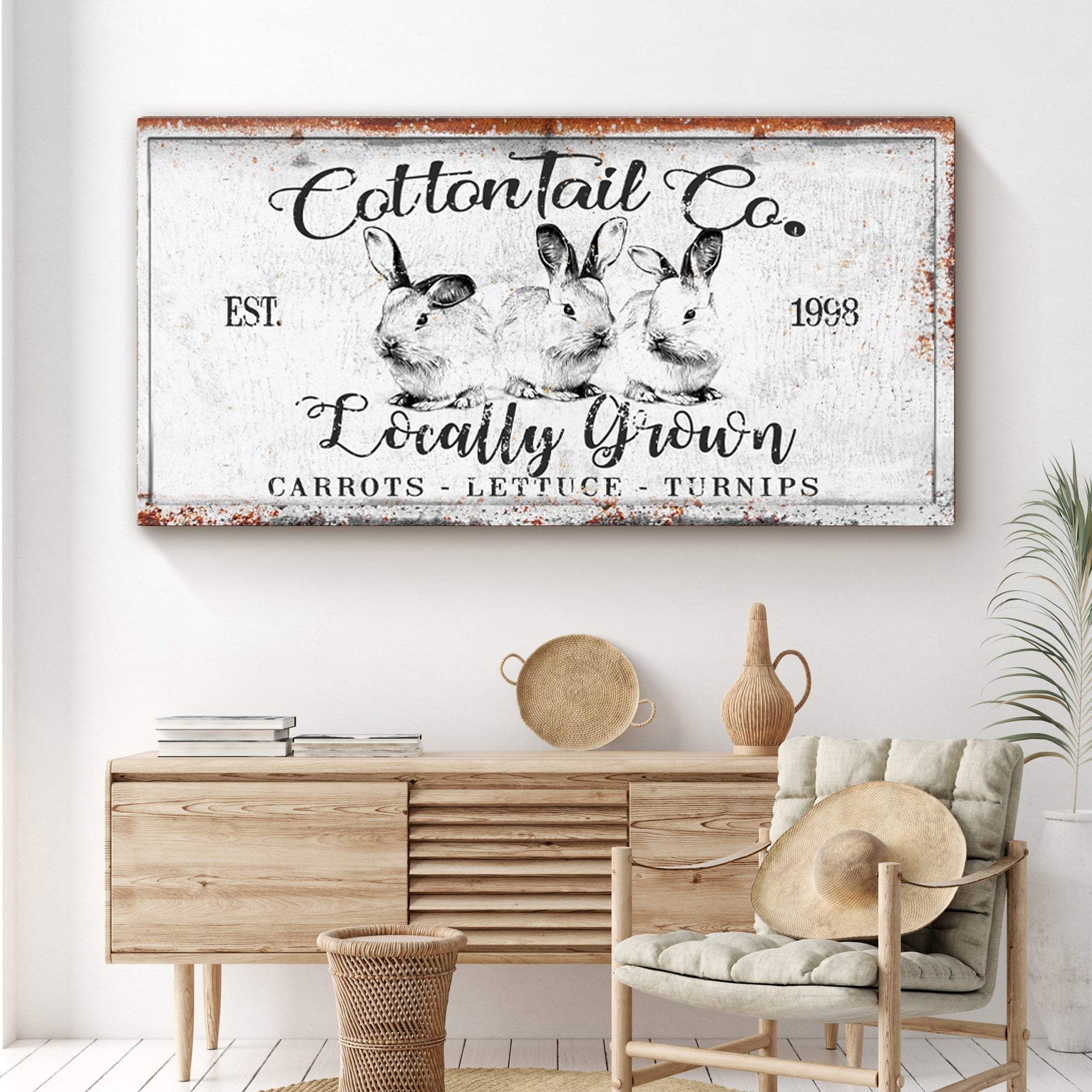 Vintage Cottontail Co Easter Sign III - Tailored Canvases - Flyclothing LLC