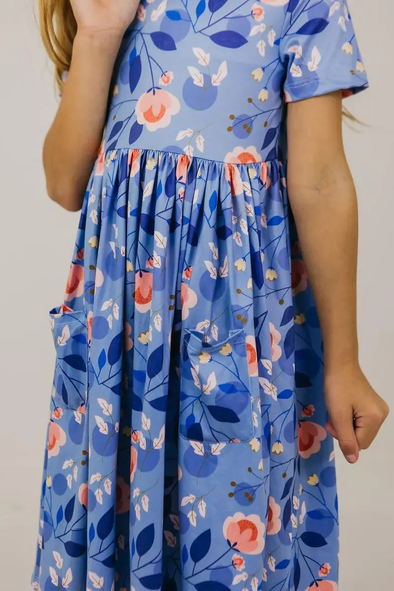 Country Blooms S/S Pocket Twirl Dress - Mila & Rose ® - Flyclothing LLC