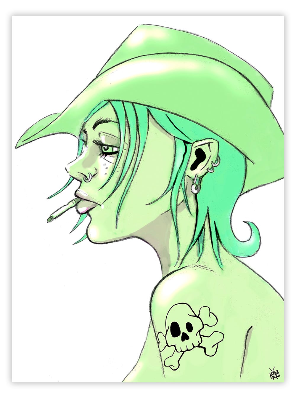 Black Market Art Company Cowpunk Print