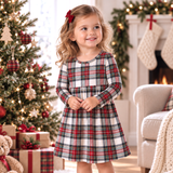 Girls Christmas Plaid Dress – Soft Bamboo Holiday Outfit - Tesa Babe - Flyclothing LLC