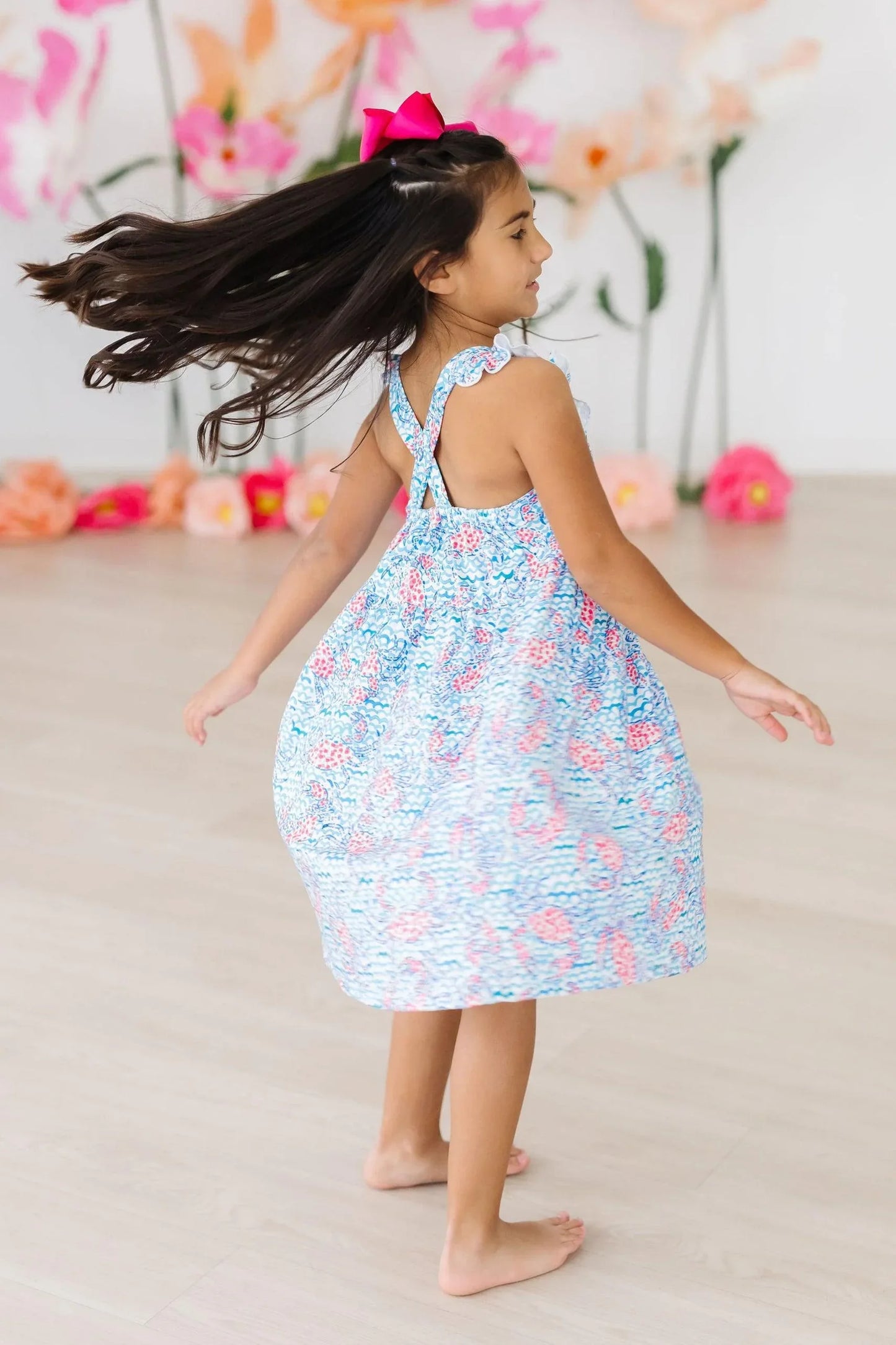 Crab Walk Ruffle Cross Back Dress - Mila & Rose ® - Flyclothing LLC