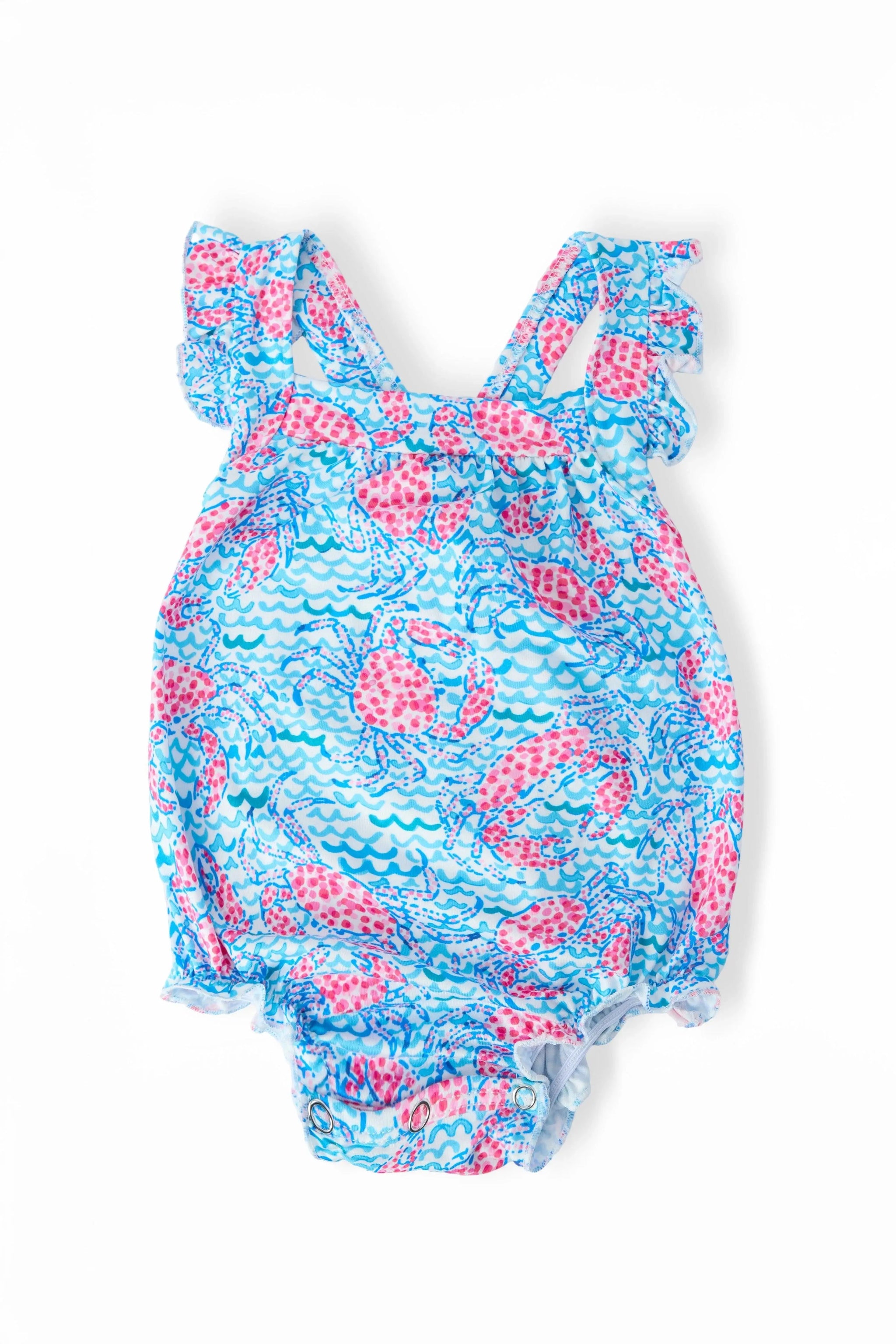 Crab Walk Ruffle Cross Back Romper - Mila & Rose ® - Flyclothing LLC