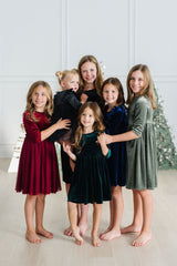 Cranberry Velvet Tutu Dress