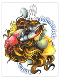 Black Market Art Company Crawfish Lady Print