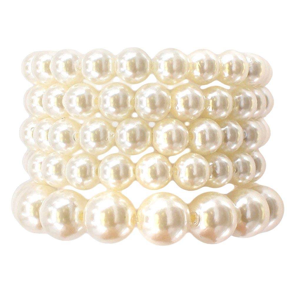 5Pcs Pearl Stretch Bracelets - Madeline Love - Flyclothing LLC