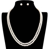 Double Layered Pearl Necklace - Madeline Love - Flyclothing LLC