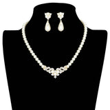 Crystal Accented Pearl Collar Necklace - Madeline Love - Flyclothing LLC