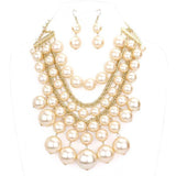 Pearl Cluster Statement Necklace - Madeline Love - Flyclothing LLC