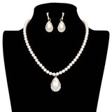 Teardrop Pendant Pearl Strand Necklace - Madeline Love - Flyclothing LLC