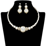 Pearl Necklace Earring Set - Madeline Love - Flyclothing LLC