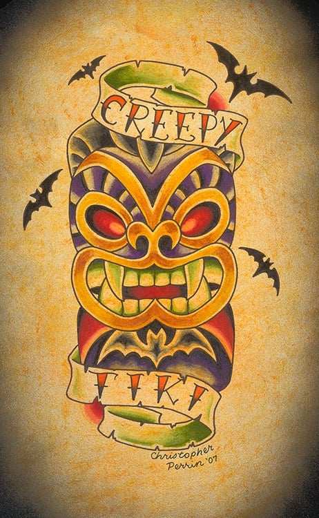 Black Market Art Company Creepy Tiki Print - Black Market Art Company - Flyclothing LLC